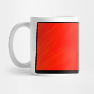 Bright Red North Dakota Outline Mug